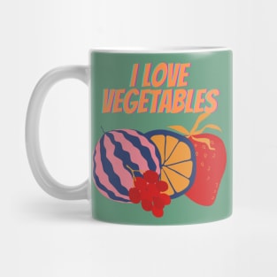 Slightly Wrong I Love Vegetables Mug